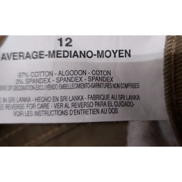 Gloria Vanderbilt Sz 12 Brown High Waist Straight Leg Stretch Logo Jeans 32X31 - Picture 10 of 10